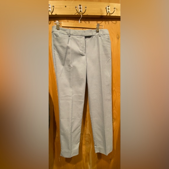 NWT Talbots Hampshire Dress Pants - Blue/White pattern w/ pockets & belt loops - Picture 1 of 6